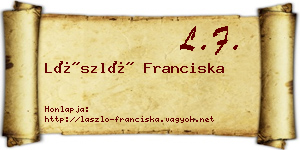 László Franciska névjegykártya