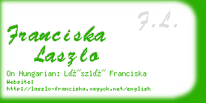 franciska laszlo business card